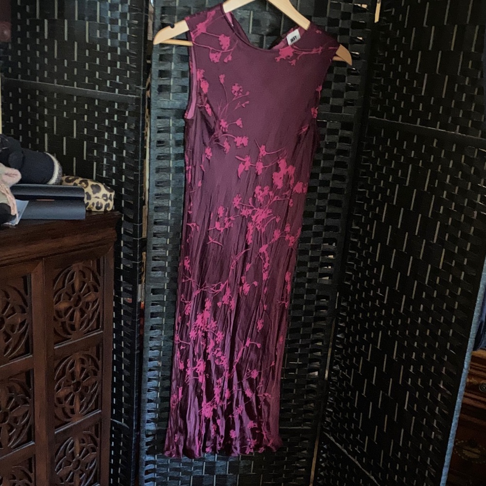 DKNY Purple Floral Maxi Dress